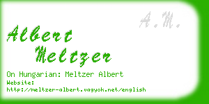 albert meltzer business card